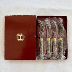 Arthur Court Gold and Silver Grape Design Forks